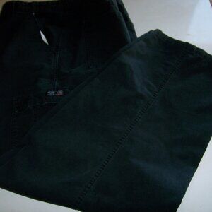 Mens Wrangler Cargo Pants Black Size 42-32 100% Cotton